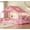Pink-Twin, variant on Montessori Twin Floor Bed, House Shape Bed with Sling Bookshelve, Storage Drawer, Reading Nook, Safety Guardrail, Easy Assembly,Wide Soft Padded Seat,Black