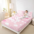 thumbnail image 3 of Castle Fairy Pink Rainbow Letter S Full Size Sheets 4-Piece for Girls,Sweet Pattern Bed Sheets for Kids, 3 of 6