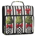 thumbnail image 5 of FORMRS Zipper Binder with Shoulder Strap 2-inch Ring 500 Sheet Capacity File Bag, Black Striped Trees, 5 of 5