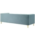 thumbnail image 2 of Modway Ingenuity Channel Tufted Performance Velvet Sofa in Light Blue, 2 of 7