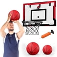 thumbnail image 1 of Canasta de baloncesto HYES, 24 x 16 cm, grande, para interiores, con tablero rojo, 1 of 8