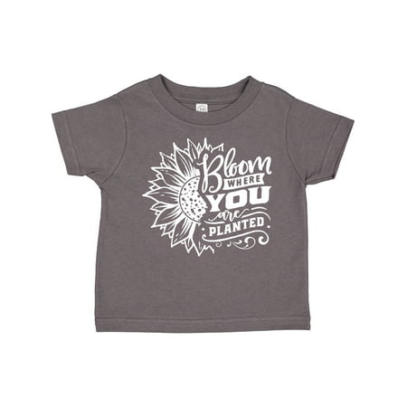 

Inktastic Bloom Where You Are Planted Inspirational Sunflower Gift Toddler Boy or Toddler Girl T-Shirt