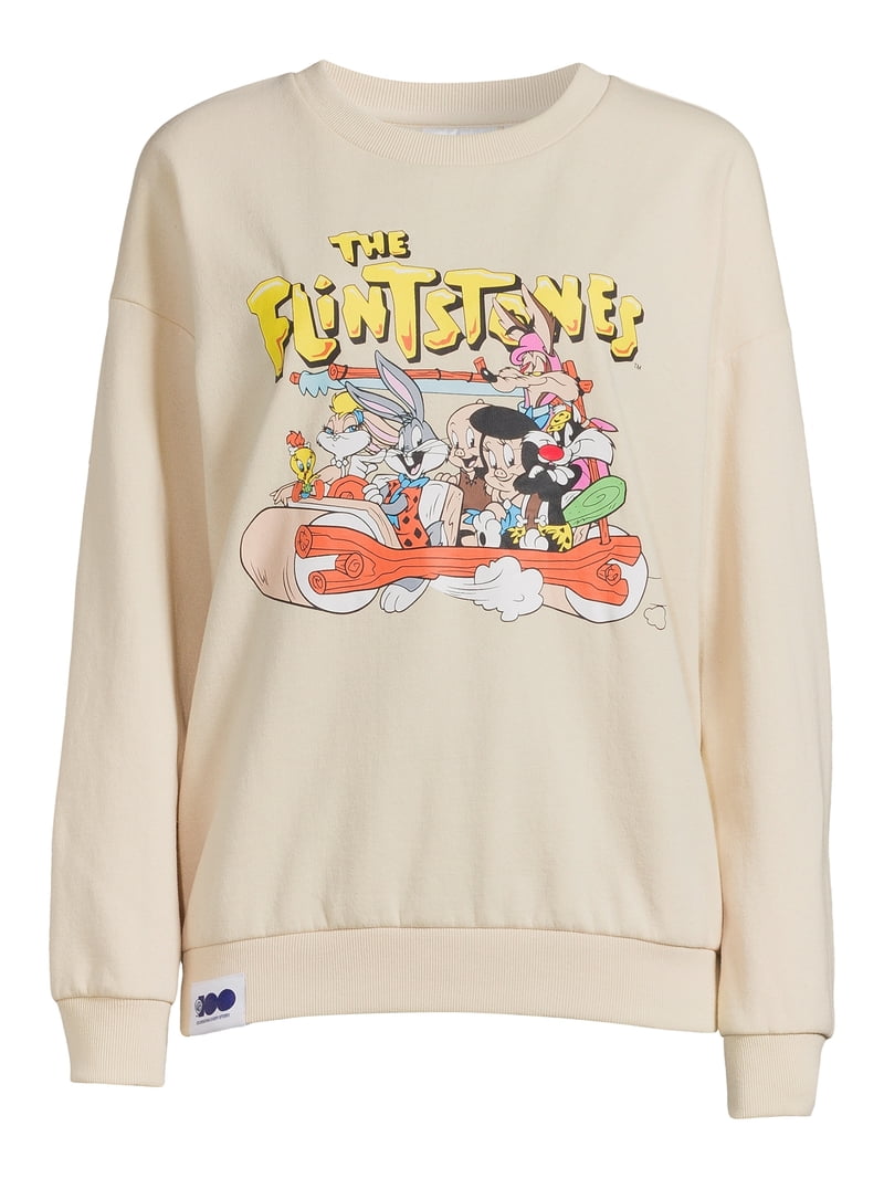 フリンストーンズ WB 100 x Flintstones Women's Crewneck Sweatshirt, Sizes XS-3XL