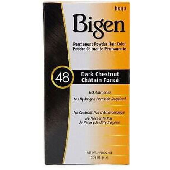 Bigen Permanent Powder Hair Color #48 DARK CHESTNUT 0.21oz.