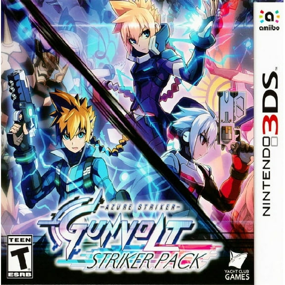 Restored Azure Striker Gunvolt: Striker Pack (Nintendo 3DS, 2016) Action Game (Refurbished)