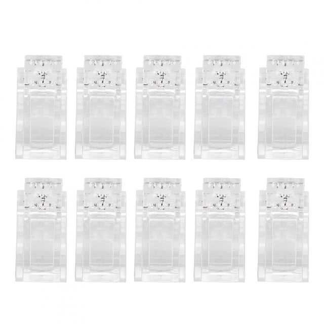 Accesorios de gel para uñas NikouMX Clip de gel transparente 10 unids/set