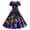 Black, variant on FYEGRE Women's Carnival Dress 1950s Floral Print Dress for Women Elegant Short Sleeve Party Gown Black XXL