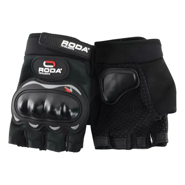 Guantes Roda Medio Dedo Negro