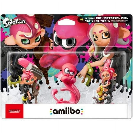 Octoling Triple Pack Octoling Boy + Octopus + Girl Amiibo Splatoon Collection Nintendo Switch