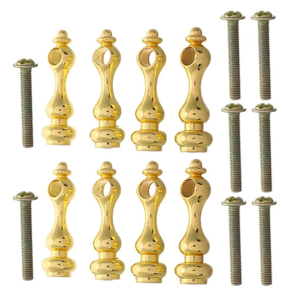 8pcs Iron Spindles for Glass Railing Decorative Balusters for DIY Furniture Cabinet and Railing Post Cap for Home and Office