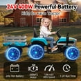 thumbnail image 6 of Okybaby 24V Kids Ride on Tractor with Detachable Trailer and Remote Control,Ride on Toys for Toddlers,Electric Toy Cars with 400W Motor,Bluetooth,USB,MP3,LED Light for Aged 3+,Blue, 6 of 9