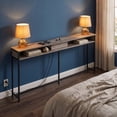 thumbnail image 5 of Nordic Hygge 70.9 in. Console Table with Built-In Charging Station, Heather Greige & Ink Black, 5 of 8