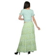 thumbnail image 4 of Moomaya Robe Ethnique pour Femmes Jupe Longue Imprimée et Ensemble Haut Court à Épaules Dénudées, 4 of 6