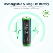 HiQuick 4-Pack AA Rechargeable Batteries 2800mAh - Pre-Charged, 1.2V High Capacity NiMH Batteries