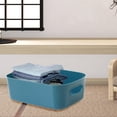 thumbnail image 3 of Luzkey Desktop Storage Box Container Colorful Pantry Organization Makeup Organizer Case Desktop Cube Box for Travel Drawer Classroom Dark Blue, 3 of 8