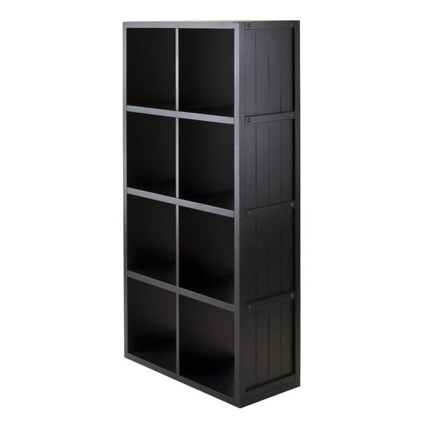 Winsome Wood Timothy 4x2 Storage Cube Shelf Black Finish Com Winsome Wood Timothy 4x2 Storage Cube, Target 2 Cube Storage Unit Black Box Testing