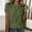 #20Army Green, variant on No Boundaries Women's Short Sleeve Tops Soft Comfortable Crewneck T-Shirts with Unique Diagonal Stitching Blouse