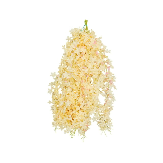 Artificial Lilac Flower Vine String Ceiling Hanging Wall Decor Wedding Arch Decorative Floral Arrangement For Home Office Party Decorations Synthetic Plant Vine Rose Gold Plastic Set Of 10