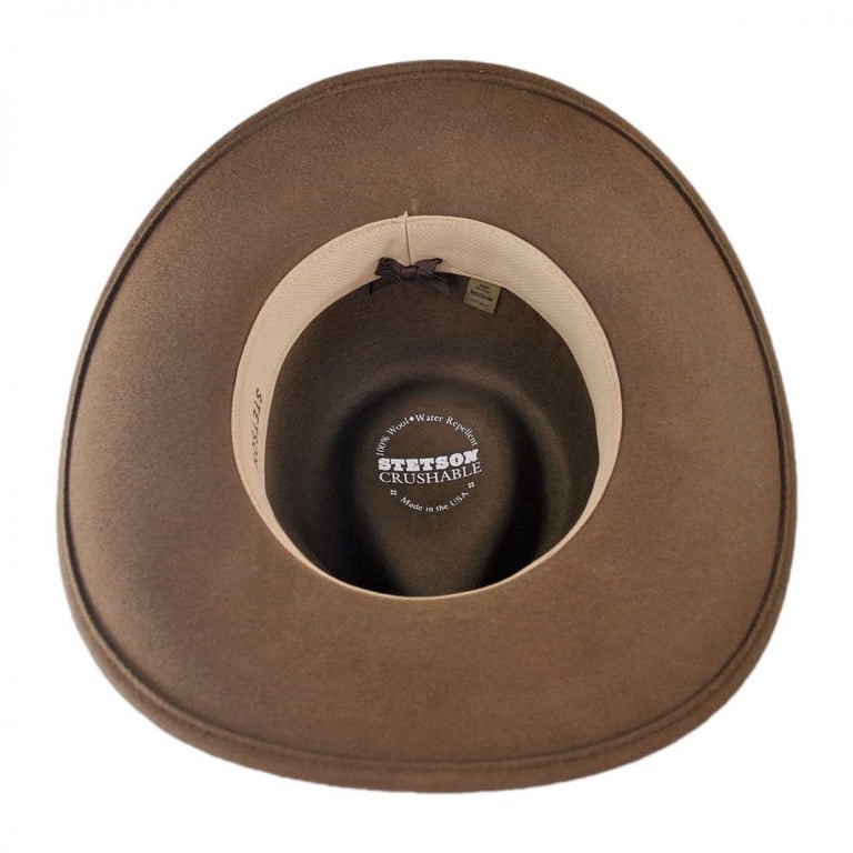 Mountain Sky Crushable Wool Felt Outback Hat - XS - Acorn  display picture 2