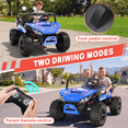 thumbnail image 3 of East doll 24V Ride on UTV, 2 Seater Ride on Toys, Kids Electric Car with Remote Control, 4 Power Vehicle Wheels, 800W Motors, 5.1 MPH, 3-7Y, Music, Blue, 3 of 11