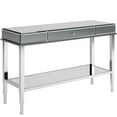 thumbnail image 2 of Chelsea Lane Pacey Mirrored Sofa Table with Metal Frame, Chrome, 2 of 10