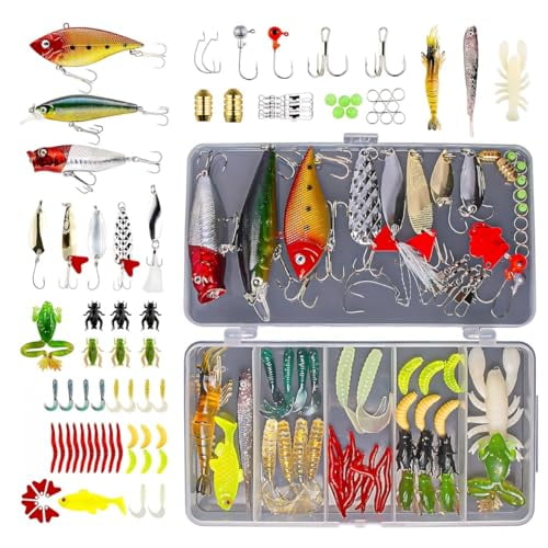 WDG Fishing Lures Kit, 300Pcs Tackle Box Set, Swimbaits