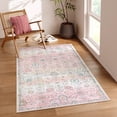 thumbnail image 6 of Wonnitar 3'x5' Light Pink Boho Rug, Machine Washable Area Rugs 3x5ft Dorm Rugs for College Students Girls, Soft Floral Small Nursery Pastel Rug Pink Carpet for Bedroom Kids Room, 6 of 12