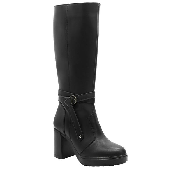 Bota Larga Invierno Greenlove® Tacon Ancho Color Napa Negro negro 22.5