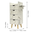 thumbnail image 2 of 4-Drawer Hair Salon Storage Cabinet Beauty Barber Salon Organizer with Hair Dryer Holder, 2 of 24