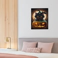 thumbnail image 6 of Black Cat And Pumpkin Head Halloween Series Poster Canvas, Suitable for Home Decoration,Dining Room Decor, Bedroom Art, Wall Decor Living Room, Wall Art, Frameless 8x10inch, 6 of 7