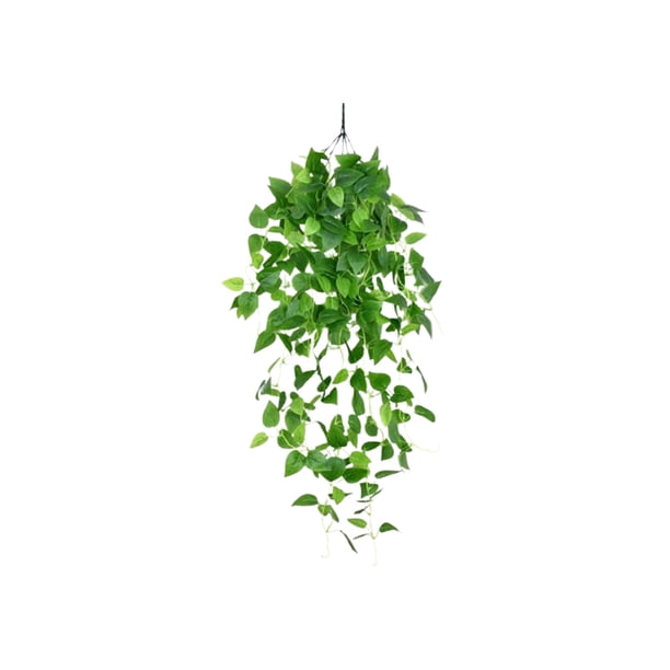 Plantas Colgantes de Pared Artificiales Verdes para la Decoración de Interiores, Flores Colgantes de Pared de Plástico Verde, Flores Colgantes de Pared Falsas Plantas Verdes para Plantas de Interiores