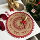 thumbnail image 4 of Manteles Individuales Navideños Redondos Tejidos | Diseño de Reno con Copos de Nieve Rojos y Multicolor | Manteles Resistentes Al Calor | Protectores de Mesa de Nailon para Fiestas | para Fiestas En, 4 of 6