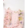 thumbnail image 4 of IBTOM CASTLE Kids Girls Birthday Party Dress Sequins Butterfly Daisy Polka Dots Embroidery Princess Tulle Wedding Pageant Evening Gown 3-4 Years Pink Floral, 4 of 8