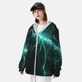 thumbnail image 3 of Lsque Green Lightning Flash UPF 50+ Lightweight Sun Protection Men's Women's Long Sleeve Shirt, Hoodie Performance -X-Large, 3 of 9