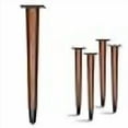 thumbnail image 3 of AKB Hardware 4 Pcs Retro Straight Wood Furniture Legs – Solid Wood Sofa, Bench, Table Legs with Metal Footing, Durable and Stylish Design (16" H Dark Bronze Footing), 3 of 4
