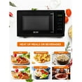 thumbnail image 4 of Commercial Chef Small Microwave 0.9 Cu. Ft. Countertop Microwave with Touch Controls & Digital Display, Black Microwave & 10 Power Levels, 4 of 6