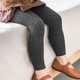 thumbnail image 4 of Cowsor Toddler Baby Girls Winter Fleece Lined Leggings Knit Thick Warm Full Length Tights Basic Velvet Pants, 4 of 6