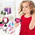 thumbnail image 2 of Kids Pretend Play Hair Salon Styling Kit for Toddler Girls,Hair Stylist Role Play Set with Hair Dryer Scissors Curling Iron,Educational Imaginative Toy,Birthday Gift for Girls Ages 3 4 5 6 Years Old, 2 of 10