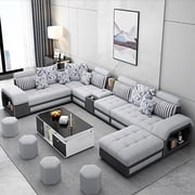 KAISERINC Fabric Adjustable Sectional Sofa