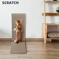 thumbnail image 4 of FluffyDream Cat Scratcher, L Shape Cat Scratch Pad Wall Mounted, Cat Scratching Cardboard with Ball Toy, 4 of 8