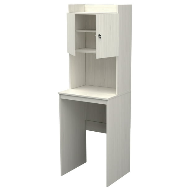 Inval 2-Door Mini Refrigerator/Microwave Storage Cabinet, Washed Oak