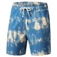 thumbnail image 5 of Tie Dye Shorts for Men 2026 Summer Casual Elastic Waist Straight Leg Relaxed Fit Beach Shorts with Pockets, 5 of 7