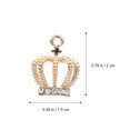 thumbnail image 2 of 10pcs Jewelry Making Pendants Crown Shape Handmade Supply Alloy DIY Accessory, 2 of 7