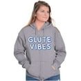 thumbnail image 3 of Grind Sweat Repeat Workout Quote Zip Hoodie Sweatshirt Women Brisco Brands S, 3 of 5