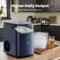 thumbnail image 5 of Philergo Nugget Ice Maker Countertop, Pebble Ice Maker with Soft Chewable Ice, 35 lbs/24 Hrs for Home, Kitchen, RV, Camping, Dark Blue, 5 of 7