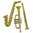 thumbnail image 2 of Beistle Club Pack of 36 Trumpet, Saxophone and Clarinet Decorations - 21", 2 of 2
