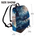thumbnail image 2 of Fotbe White Jellyfish Dansing in the Ocean Mochila Bolso con Estampado para Mujer, Mochila Antirrobo de Nylon Impermeable, Bolsa Ligera de Hombro, 2 of 4