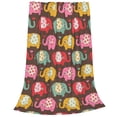 thumbnail image 2 of Fuzoiu Cute Elephants Print Ultra-Soft Micro Fleece Blanket,All Seasons Flannel Throw, Lightweight Blanket for Bed, Sofa, Couch, Movie Night, Camping, and Travel-80"x60", 2 of 7