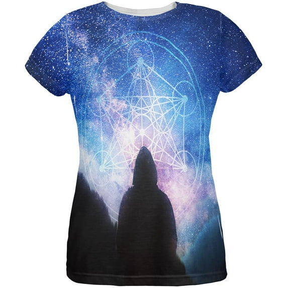 La Fin du Monde Metatron's Cube All Over Womens T Shirt Multi 2XL