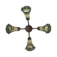 thumbnail image 3 of Meyda Tiffany 261516 Stained Glass Pond Lily 19" Wide 4 Light Ceiling Fan Light Kit -, 3 of 7